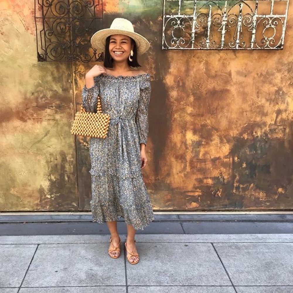 Anthropologie Kira Off the Shoulder Peasant Dress